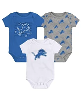 Outerstuff Baby Detroit Lions Team Starter 3-Pack Bodysuit Set