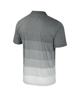 Colosseum Men's Gray Iowa State Cyclones Striped Mesh Polo