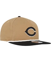 New Era Men's Khaki/Black Cincinnati Reds Golfer Snapback Hat