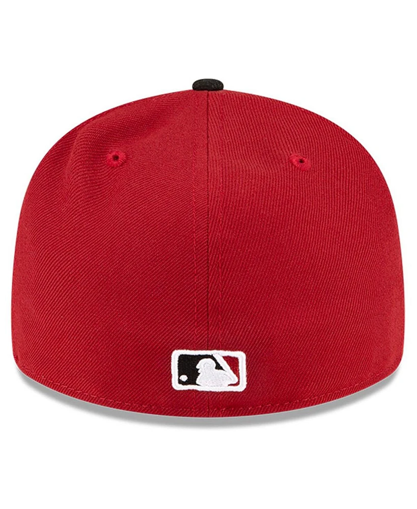 New Era Men's Red/Black Arizona Diamondbacks National Baseball Hall of Fame Low Profile 59FIFTY Fitted Hat