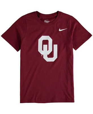 Nike Big Boys and Girls Crimson Oklahoma Sooners Cotton Logo T-Shirt