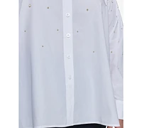 Karl Lagerfeld Paris Plus Embellished Blouse, Created for Macy's