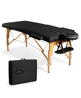 Vebreda Portable Adjustable Facial Spa Bed with Carry Case-Black