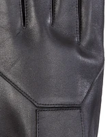 Isotoner Signature Men's Water Repellent Genuine Leather Touchscreen Stretch Gloves