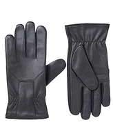 Isotoner Signature Men's Water Repellent Genuine Leather Touchscreen Stretch Gloves