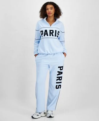 Rebellious One Juniors Paris Quarter Zip Sweatshirt Fleece Sweatpants