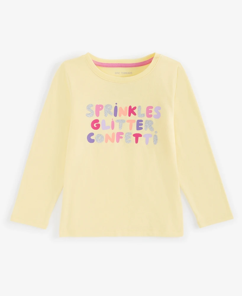 Epic Threads Toddler Girls Sprinkles Graphic Long-Sleeve T-Shirt, Exclusively at Macy's