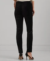 Lauren Ralph Petite Stretch Velvet Skinny Ankle Pants