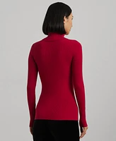 Lauren Ralph Petite Ribbed Turtleneck Sweater