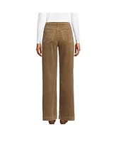 Lands' End Petite High Rise Wide Leg Corduroy Pants