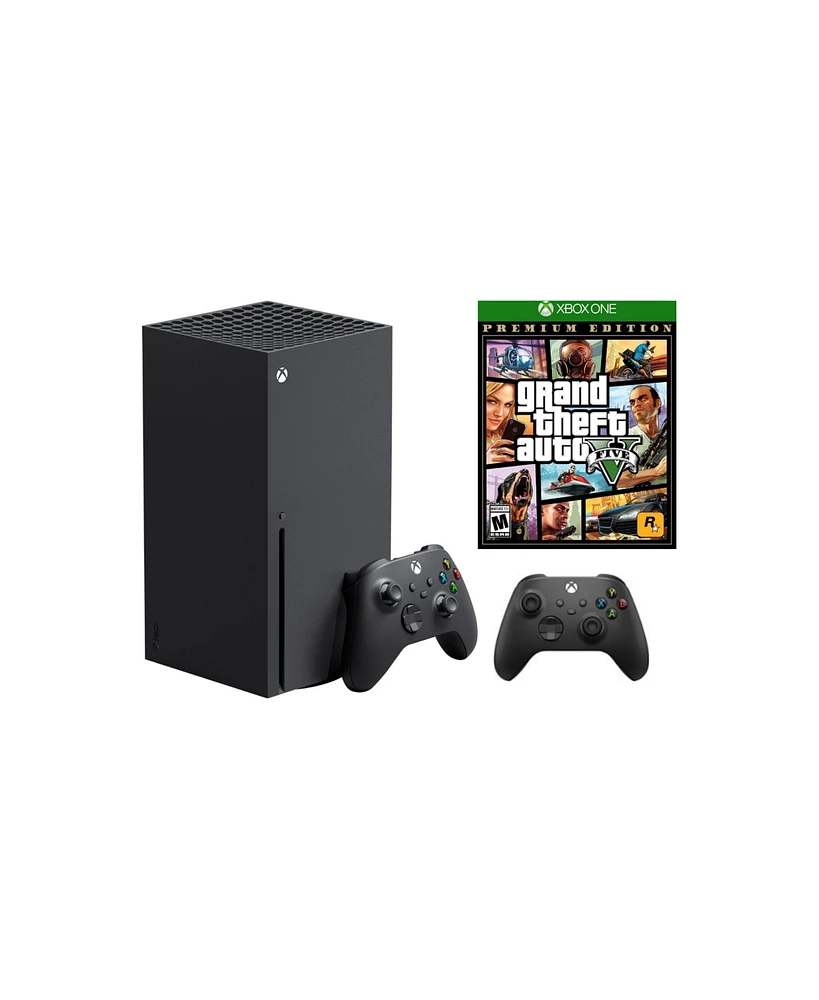 Microsoft Xbox X Bundle With Extra Controller and Grand Theft Auto V Premium Edition Game