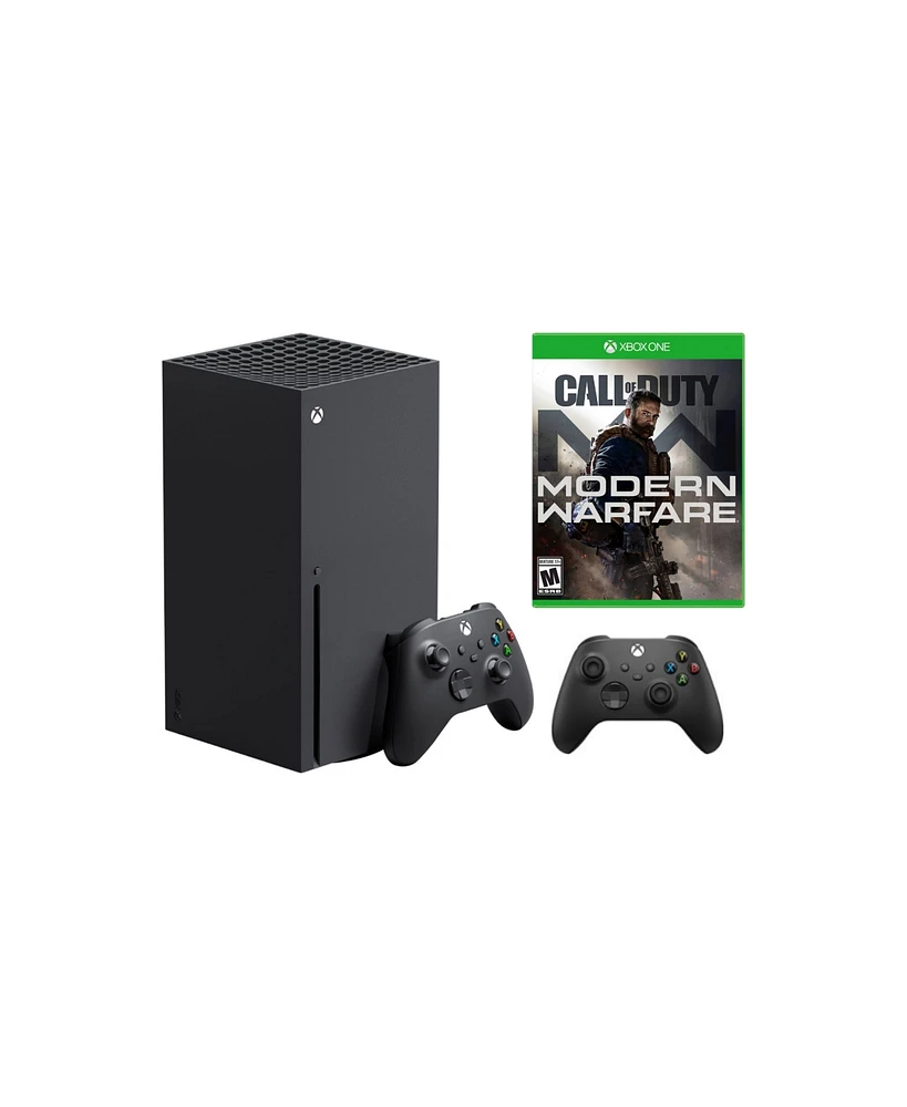 Microsoft Xbox X Bundle With Extra Controller and Call of Duty Modern Warfare Game