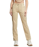 Guess Women's Sexy Straight Mid-Rise Cargo Pants