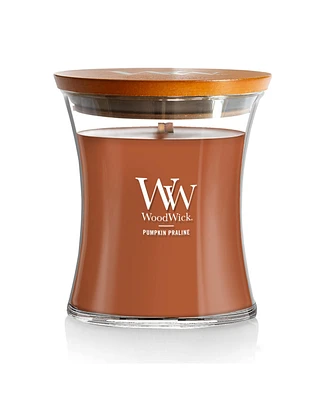 WoodWick Pumpkin Praline Medium Hourglass Candle, 9.7oz.