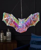 Seasonal Prismatic Iridescent Phantom Bat 20", Led Lights