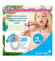 Brush-Baby WildOnes Monkey Kids Electric Rechargeable Toothbrush | Childrens Electric Toothbrush | Animal Character Toothbrush