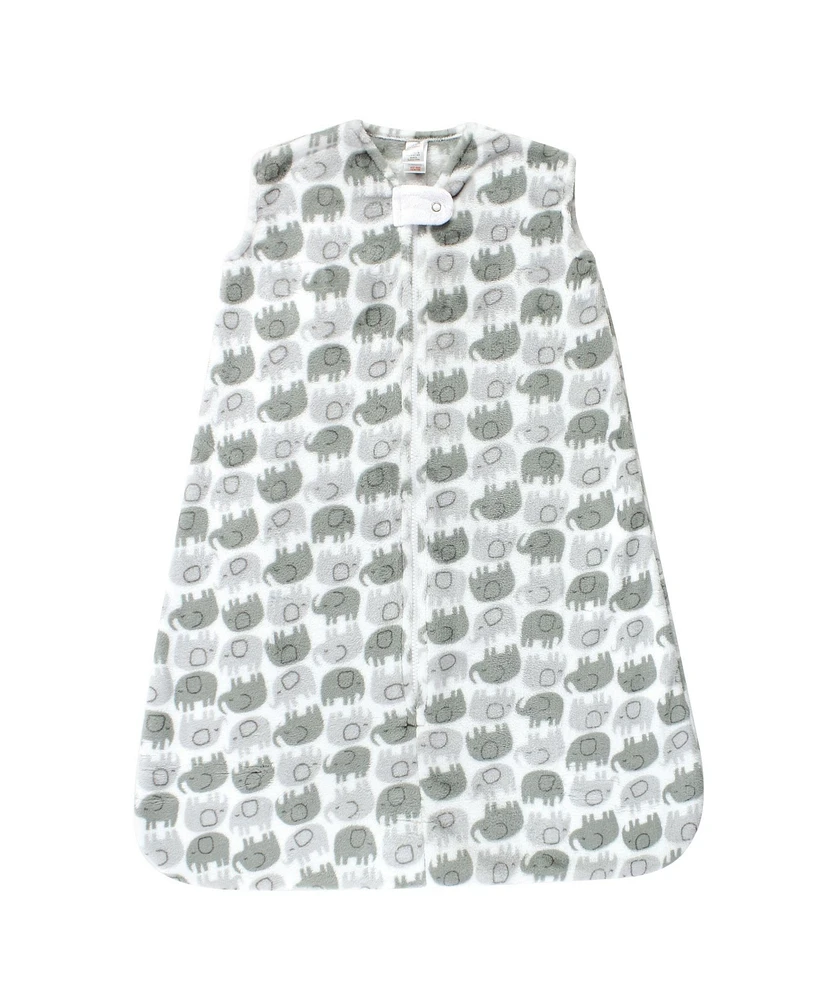 Hudson Baby Baby Boys Hudson Plush Sleeveless Sleeping Bag, Sack, Blanket, Elephants, 6-12 Months