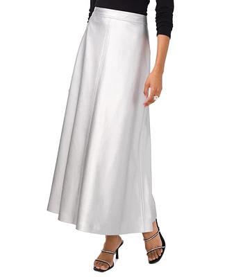 Vince Camuto Women's Faux-Leather Seamed Maxi Skirt