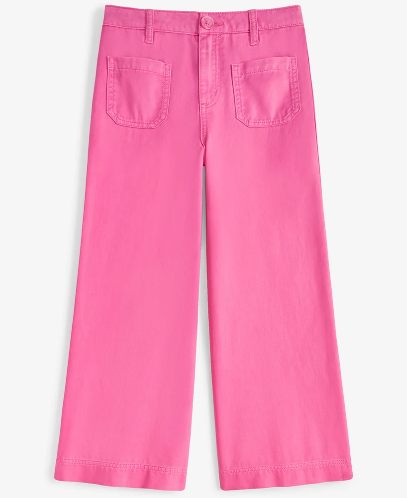 Epic Threads Little & Big Girls Twill Patch-Pocket Wide-Leg Pants, Exclusively at Macy's