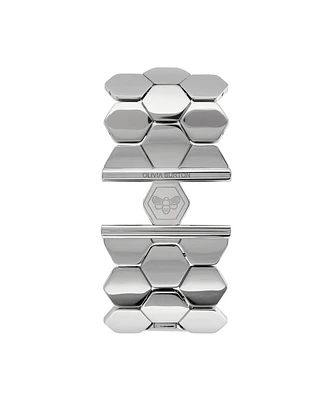 Olivia Burton Women's Honeycomb Silver Tone Cuff Bracelet