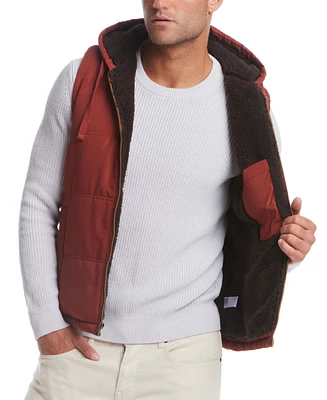 Weatherproof Vintage Men's Sherpa Lined Hooded Puffer Vest