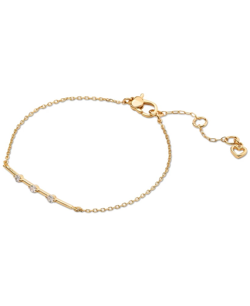 kate spade new york Gold-Tone Hint of Shimmer Pendant Bracelet