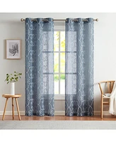 Dainty Home Sophia Linen Look 76" W x 96" L Grommet Window Panel Set