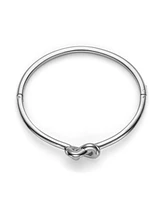 Olivia Burton Women's Lover's Knot Silver Tone Bangle