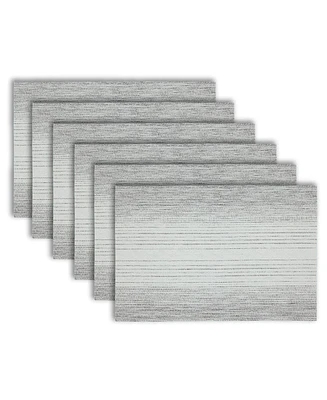 Dainty Home Ombre Texteline Outdoor Dining Set Textured Design Reversible 12" x 18" Rectangular Placemats of 6