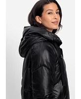 Olsen Women's Longline Hooded Puffer Coat