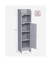 Slickblue Small Bathroom Storage Corner Floor Cabinet With Doors And Shelves, Bathroom Storage Organizer