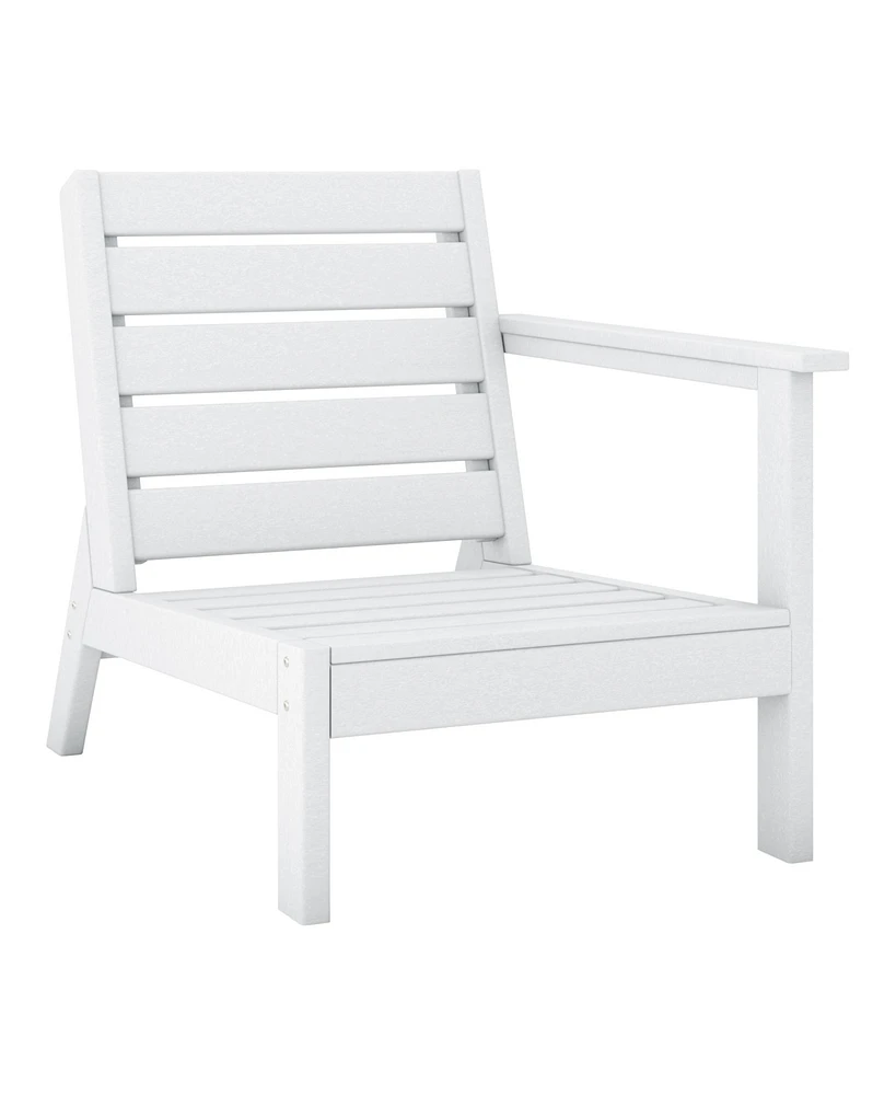 WestinTrends Outdoor Patio Hdpe Right Arm Facing Deep Seating Corner Chair