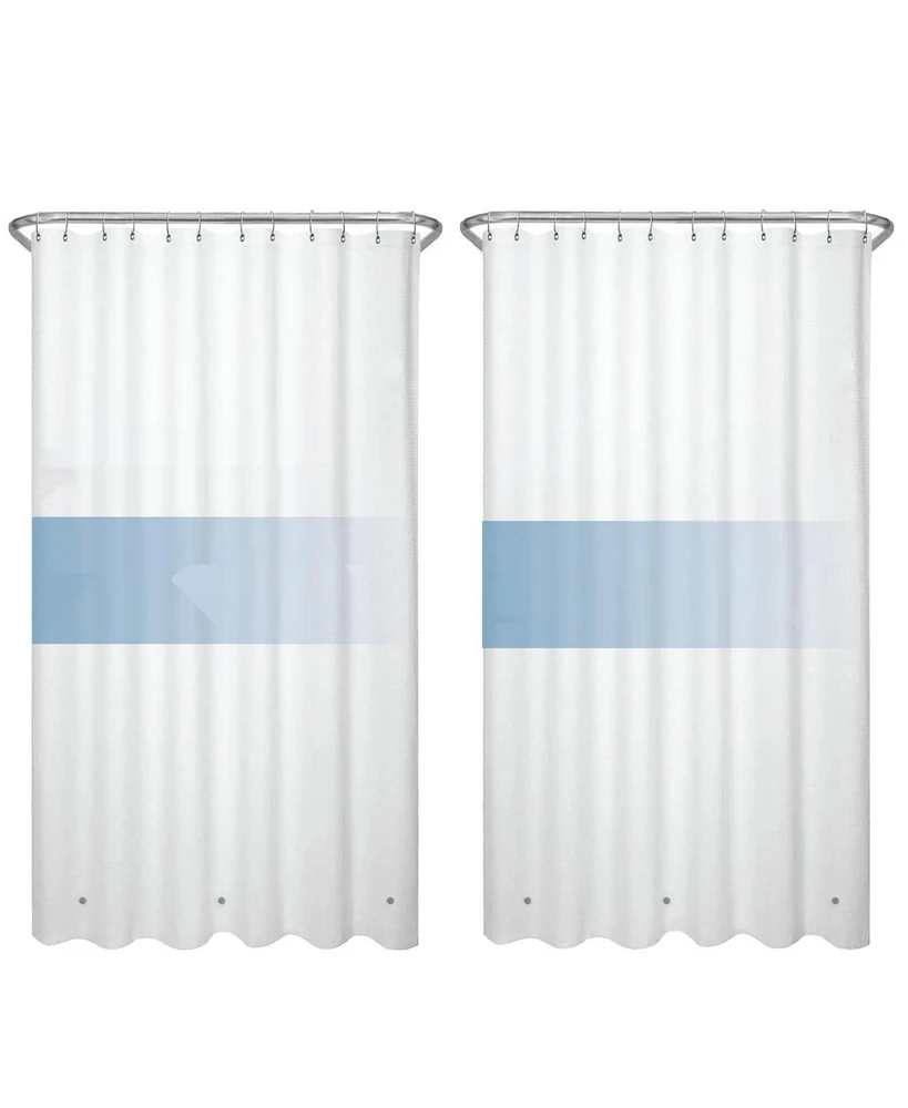 72" W x H Frosted 8G Peva Shower Curtain - 2-Pack