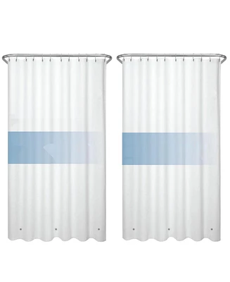 72" W x H Frosted 8G Peva Shower Curtain - 2-Pack