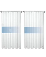 72" W x H Frosted 8G Peva Shower Curtain - 2-Pack