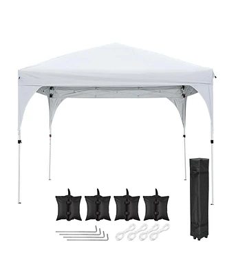 Instahibit 10x10 Ft Pop up Canopy UV50+ Instant Folding Tent Roller Bag Outdoor Party Yard