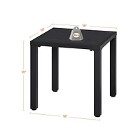 Yaheetech Outdoor Small Metal Side Table Garden Coffee End Table