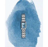 Vincero Blue Pearl Women's Ava 2.0 Rectangular Stainless Steel Bracelet Watch