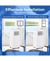 Costway Portable Air Conditioner 9000 Btu 3 in 1 Ac Unit with Fan Dehumidifier Sleep Mode 6250 Btu