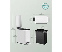 Slickblue Small Gallon Trash Bin with Lid Compact and Convenient for Home or Office Use