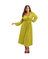 June + Vie Plus Size June + Vie Florynce Empire Waist Dress