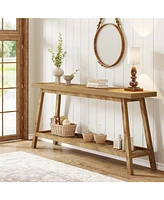 Tribesigns Farmhouse Console Entryway Table: 70.9 Inches All Wood Console Table for Entrance, 2 Tiers Narrow Long Behind Couch Sofa Table, Foyer Entry