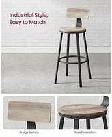 Slickblue Industrial Bar Stools with Backrests Stylish and Durable Seating for Modern Spaces