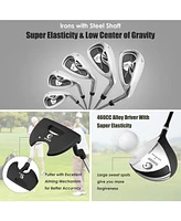 Skonyon Men's Profile Complete Golf Club Package Set Includes 10 Pieces-Black