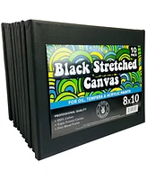 Hippie Crafter 10Pk Black Stretched Canvas 8x10