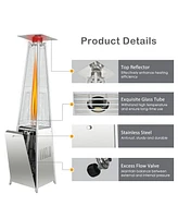 Sugift 42000 Btu Pyramid Patio Heater with Wheels