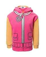 Paw Patrol Girls Rubble Chase Skye Fleece Zip Up Pullover Hoodie to