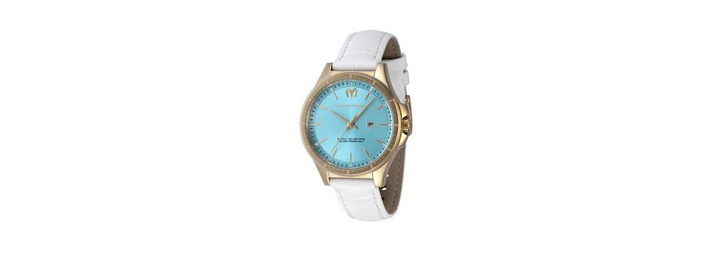 TechnoMarine Women's Tm-822046 MoonSun Quartz 3 Hand Light Blue