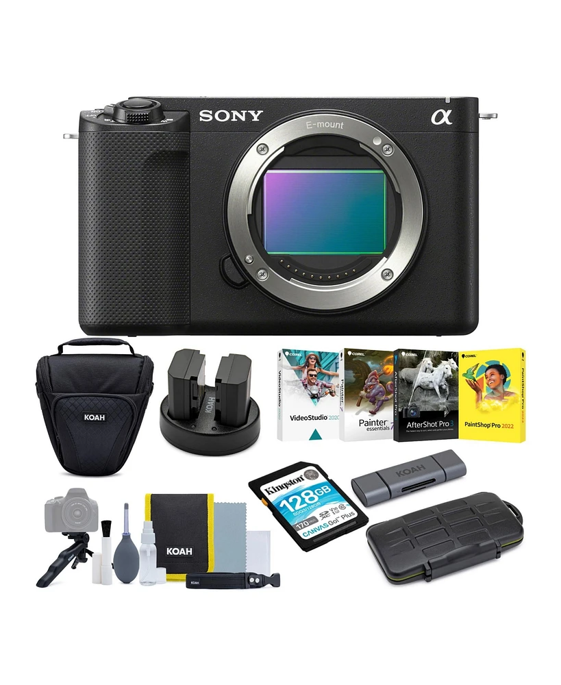 Sony Alpha Zv-E1 Full-frame Mirrorless Vlog Camera (Ilczv-E1/B, Black) Bundle