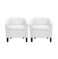 Yaheetech Faux Leather Accent Chair